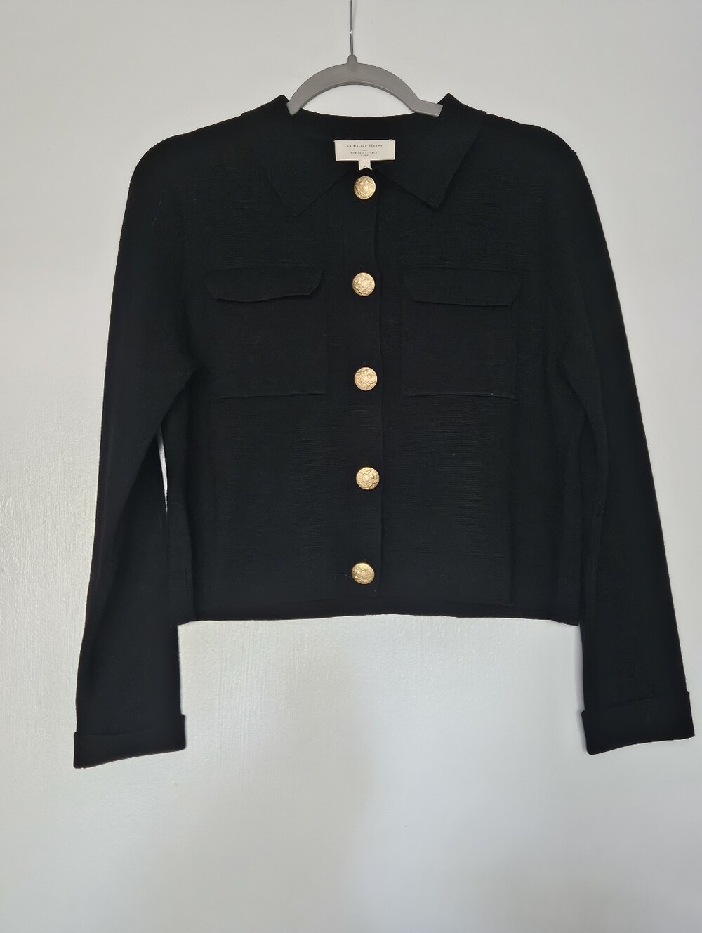 Sezane Betty Cardigan Black - small - Picture 3 of 7